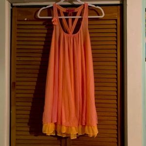 BETSEY Johnson Intimates Orange Pink Babydoll Nightgown